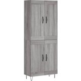 vidaXL Visoka komoda siva sonoma 69,5x34x180 cm inženirski les, (20806712) Cene