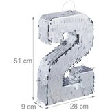 Rođendanska pinjata broj 2, višebojna, 51 cm | shoptok.hr
