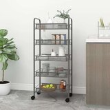  Kolica s 5 razina siva 46 x 26 x 105 cm željezna | shoptok.hr