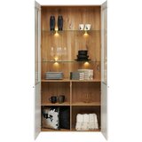 Mömax Vitrina Auris, Bela, Barva Hrasta | Shoptok.si