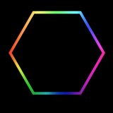  Hexagon LED tube light 1 head RGB 12V 410mm 6pcs | Eponuda.com