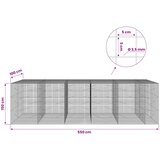  Gabion s žicom debljine 3,5 mm i mrežom 5x5 cm 550x100x150 cm | shoptok.hr