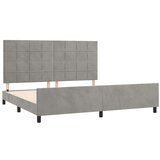  Za krevet s uzglavljem svjetlosivi 200x200 cm baršunasti | shoptok.hr