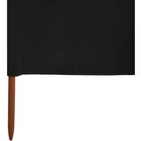  Vjetrobran s 3 panela od tkanine 400 x 120 cm crni | shoptok.hr