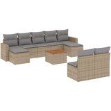 vidaXL 10-dijelni set vrtnih sofa s jastucima bež od poliratana | shoptok.hr