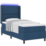  Krevet s oprugama i madracem LED plave boje 90 x 200 cm tkanina | shoptok.hr