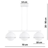 Brilagi Luster na sajli COSMO 3xE27/60W/230V bela/zlatna Slike