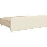  Dnevni krevet na razvlačenje krem 90 x 200 cm od umjetne kože | shoptok.hr