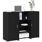 vidaXL sprejemna miza črni hrast 135x50x103,5 cm inženirski les | Shoptok.si