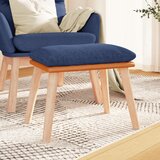 vidaXL stolček za noge moder 45x29,5x39 cm blago in umetno usnje Cene