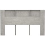  Uzglavlje s ormarićem siva boja betona 180 x 18,5 x 104,5 cm | shoptok.hr