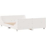 vidaXL Knjižna postelja brez vzmetnice bela 160x200 cm trden les | Shoptok.si