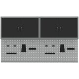  Set ormara za alate 6 kom. Crna Čelik s prahom premazan | shoptok.hr