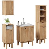 4-dijelni set kupaonskog namještaja OTTA od masivne borovine | shoptok.hr