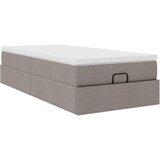  Otomanski okvir kreveta s madraca smeđesivi 90x190cm tkanine | shoptok.hr