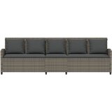  Vrtna sofa 5-sjed s jastucima sivi poliratan | shoptok.hr