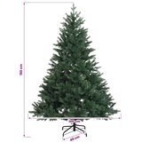  Umjetno božićno drvce s kuglicom 150 cm 150 LED lampica - Zelena 150 cm s LED žaruljama i bijelim kuglicama | shoptok.hr