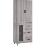  Visoka komoda siva sonome 69,5x34x180 cm od konstruiranog drva | shoptok.hr