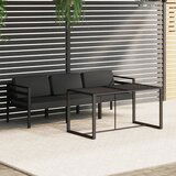 The Living Store Vrtna sedežna garnitura 4-delna z blazinami aluminij antracit - Vrtna Sedežna Garnitura, (21461648) | Shoptok.si