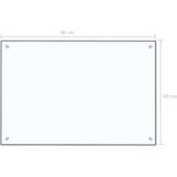 vidaXL Kuhinjska zaščitna obloga prozorna 90x60 cm kaljeno steklo | Shoptok.si
