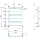  Kupatilski ljestvičasti radijator INOX CLASSIC 120W/230V 57x43 cm inox/crna | Eponuda.com
