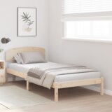 vidaXL Krevet s uzglavljem 75x190 cm Solidno drvo Bora | shoptok.hr
