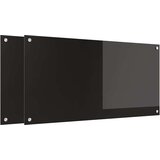 vidaXL Zaščita za kuhinjo Črna 100 x 50 x 0,8 cm kaljeno steklo | Shoptok.si