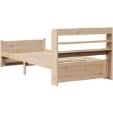  Okvir kreveta s uzglavljem 90 x 200 cm od masivne borovine | shoptok.hr