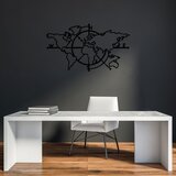 Wallity Zidna dekoracija World Map 8, 118x68cm, Crna Cene