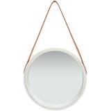  Zidno ogledalo s trakom 40 cm srebrno | shoptok.hr