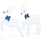  LED Riječni jeleni 4 pcs Bijelo tkanina | shoptok.hr