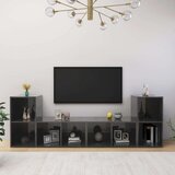Sijaj TV ormarići 4 kom visoki sjaj sivi 72 x 35 x 36,5 cm od iverice Cijene