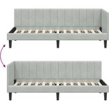  Kutni okvir kreveta Svijetlo siva 80 cm x 200 cm Baršun | shoptok.hr