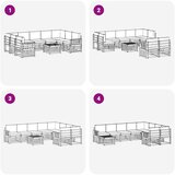  Set vanjskih sofa 8 pcs Bijela i Bež 59 x 59 x 37 cm Poliester | Eponuda.ba