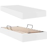  Krevet s madracem i skladištem s madracem 2 pcs Bijelo Koža | shoptok.hr