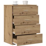 vidaXL Strani šal Obrtniški hrast 60 x 39 x 80 cm Konstruiran les | Shoptok.si