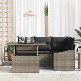  Sjedeća garnitura za vrt s jastukom s pohranom 5 pcs Siva | shoptok.hr