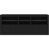  Komoda s LED svjetlima crna 162 x 37 x 67 cm | shoptok.hr