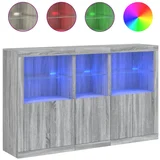 MAISON CHIC Komoda - Predalnik z LED lučkami siva sonoma 162x37x100 cm, (21722351)
