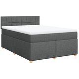Maison Chic Box spring postelja - Vzmetna postelja z vzmetnico temno siva 160x200 cm blago SL17898, (21894535) | Shoptok.si