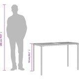  Vrtni stol s pločom od drva bagrema crni 115x54x74 cm poliratan | shoptok.hr