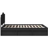  Okvir za krevet Crna 150 x 200 cm Čvrsto borovo drvo | shoptok.hr