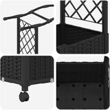  Povišeni krevet s mrežom i krovom Crna 125 x 40 x 144 cm PP | shoptok.hr