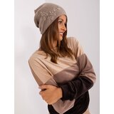 Fashion Hunters Dark beige women's knitted hat | Shoptok.si
