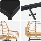  Vrtni set za objed 7 kom. Smeđa poliratan | shoptok.hr