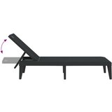 vidaXL Ležalnik antraciten 186x60x29 cm PP | Shoptok.si