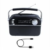 Manta radio, SOLARNI, ugrađena baterija, BT, MP3, FM-AM-SW, crni RDI918B | shoptok.hr