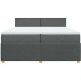 vidaXL Krevet s oprugama i madracem tamnosivi 200 x 200 cm od tkanine | shoptok.hr