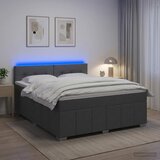  Boxspring krevet s madracem Tamnosiva 140 x 200 cm Tkanina | shoptok.hr