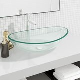  Umivaonik od kaljenog stakla 54,5 x 35 x 15,5 cm prozirni | shoptok.hr